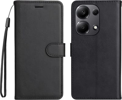 Coverup Hoesje - Geschikt voor Xiaomi Redmi Note 13 Pro 4G / Poco M6 Pro 4G Hoesje - Coverup Book Case - Zwart