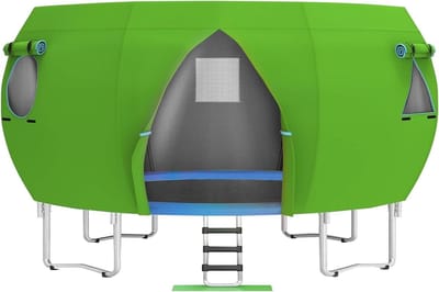 Trampolinehoes-Trampolinetent, zonnescherm | Weerbestendig rond zeildoek, zonneschermtent bovenafdekking | Outdoor trampoline tentluifel voor tuin, terras, gazon, achtertuin, speeltuin, kinderen
