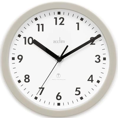 Radiogestuurde wandklok 20 cm - Grijs