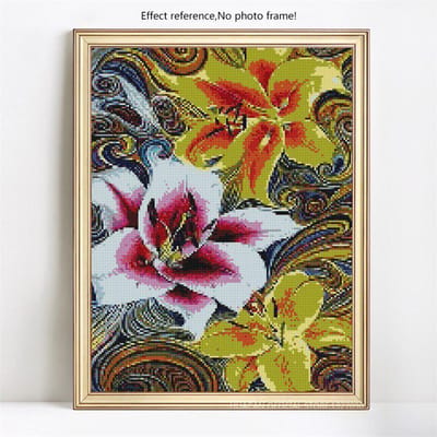 Afbeelding van strassmozaïek volledige ronde diamant borduurwerk bloem 5D DIY diamantschilderij 20X30CM black