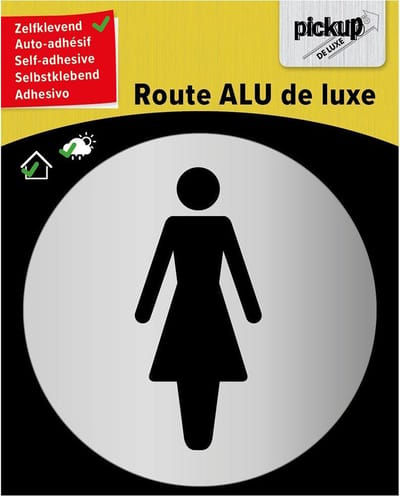 Pickup route rond diameter brushed alu dame - picto rond diameter 80 mm