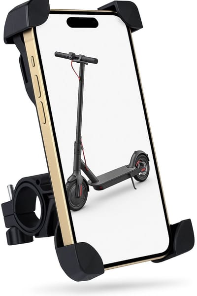 Universele Telefoonhouder Fiets - 360 graden rotatie - Ook voor Scooter en Motor - Zwart - Fietshouder voor smartphones - telefoon - gsm houder fiets