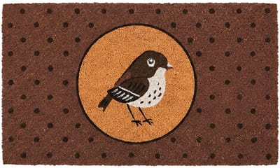 Clayre & Eef Deurmat Bruin Kokos Vogel