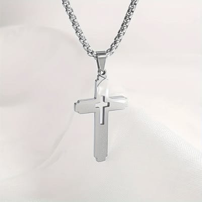 VANDAAG VERZONDEN - Ketting - Kruis - Christelijk - Roestvrijstaal - Jezus