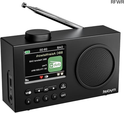Draagbare Radio - Digitale DAB FM - Muziek Luisteren - Bluetooth & USB - 87x87x13cm - Zwart