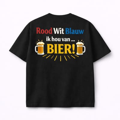 Shirt - Zwart - Ik hou van Bier