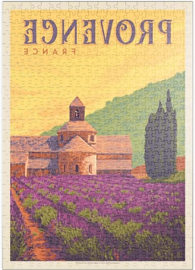 Legpuzzel Frankrijk Provence - Puzzel Frankrijk Vintage - Ontspannen Tijd Verdrijven - Premium Puzzelkwaliteit - 500 Stukjes - Meerdere kleuren