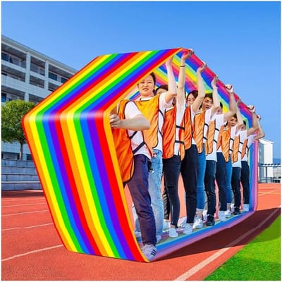 Loopmat - Teambuilding spel - Groepsuitje organiseren - Slijtvast Oxford materiaal - 20 meter - Gekleurd