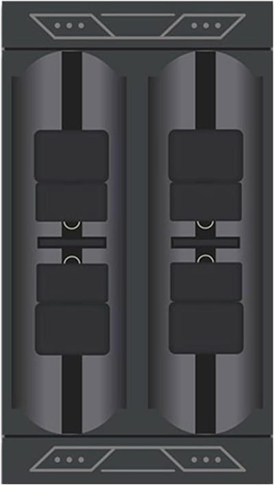 Knop Batterij Oplader - Adapter Oplaadbaar - Batterijen Opladen - 4 Laadsleuven - 10 x 5 cm - Zwart