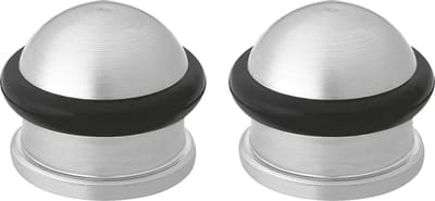 AMIG Deurstopper/deurbuffer - 2x - D30mm - inclusief schroeven - mat rvs