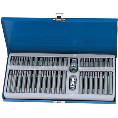 Draper Expert 3/8" + 1/2" Bitset TX-STAR® / Inbus / Spline, 40-delig