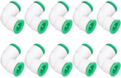 Dailygoods- Pijpconnector Stevige Verbinding - Slangelleboogconnector - Hoge Druk - 10 Stuks - PPR Materiaal - Duurzaam Gebruik - Slangfitting