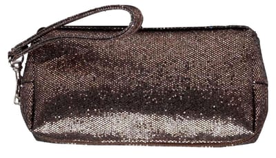 Gillian Jones Glitter - Toilettas - Bruin - afmeting 18 x 5 x 9 cm.