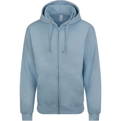 Vegan Hoodie met ritssluiting en capuchon Steel Grey - XXL