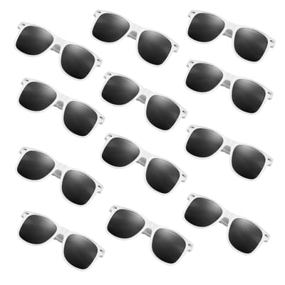 Dailygoods- Zonnebril - 24 Stuks - UV400 Bescherming - Gepolariseerde Lenzen - Kinderen/Tieners/Volwassenen - Wit - Duurzaam Polypropyleen - Feestzonnebril
