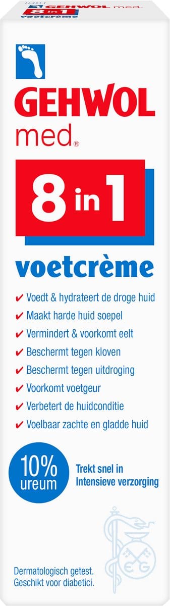 Gehwol 8 in 1 Voetcrème - complete en effectieve voetverzorging - 75ml