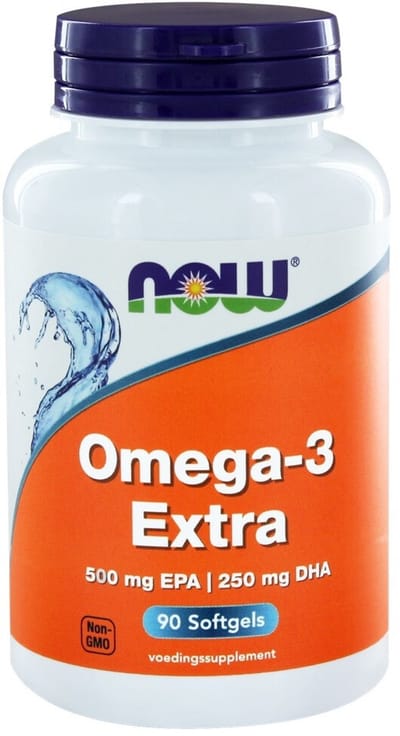Now Foods - Omega-3 Extra - 1000 mg Zuivere Visolieconcentraat - 90 Softgels