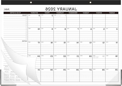 Bureaukalender - Agendakalender - Planning Maken - 16 Maanden Overzicht - 43 x 30 cm - Wit