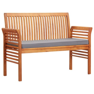 vidaXL - Tuinbank - 2-zits - met - kussen - 120 - cm - massief - acaciahout