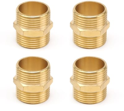 Dailygoods- Dubbele Nippel 1 Inch - Messing Aansluiting G1 - Corrosiebestendig - Lekvrij - Voor Drinkwater/Verwarmingssystemen - Hoge Hardheid - Fitting