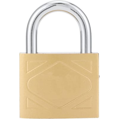 Cadenas d'extérieur domestique à 3 clés, cadenas en laiton épais de taille moyenne pour porte d'armoire(40mm ) 40mm/1.57in white
