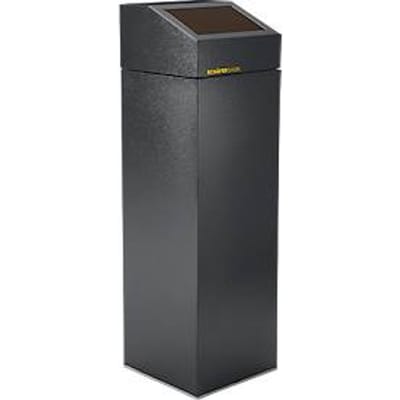 Schäfer Shop Select afvalinzamelbak WSG 85 E, 85 L, verzinkt plaatstaal, gepoedercoat, zelfsluitend, bruin