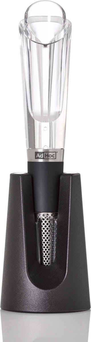 AdHoc AEROVIN Wijnschenker & Wijnstop – 2-in-1 – RVS – Druppelvrij & Luchtdicht