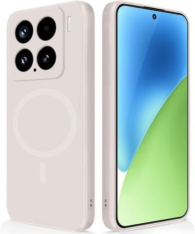 Stravo Hoesje Geschikt voor Xiaomi 15 – Siliconen Cover Hoes met MagSafe – Slank & Lichtgewicht – Schokbestendig – Anti-Fingerprint – Siliconen Case voor Xiaomi 15 - Starlight