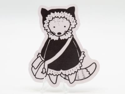 Eskimo Vos Sticker - Dieren in het Dagelijks Leven | Vera's Arts & Dice | Schattige Stickers - Handgemaakte Stickers - Journaling - Bullet Journal - Scrapbooking - Leuke Stickers - Laptop Sticker - Telefoon Sticker