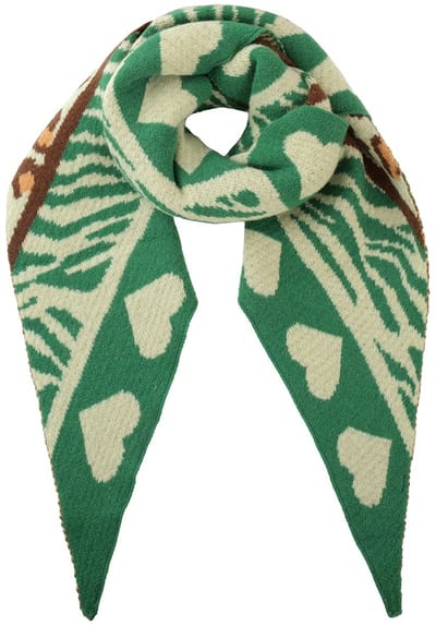 Winter driehoek sjaal - groen - 180x75cm - dames - casual - zacht