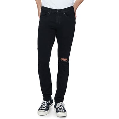 PAIGE Croft Black Shadow Destructed Size: W28 | Slim Outlet | Heren | Zwart