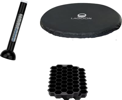 Lagoon® Zitbad 75 cm Accessoireset - Cold Plunge Starterpack - Thermometer - Afdekhoes - 2x IJsblokjesmallen - IJsbad - Opblaasbaar zitbad