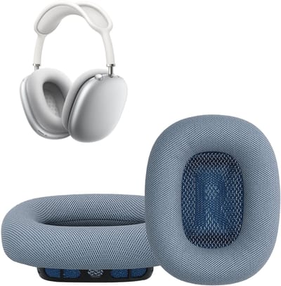 kwmobile 2x oorkussens geschikt voor Apple AirPods Max / AirPods Max 2 - Earpads voor koptelefoon in blauw