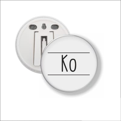 Button Met Clip 58 MM - Ko