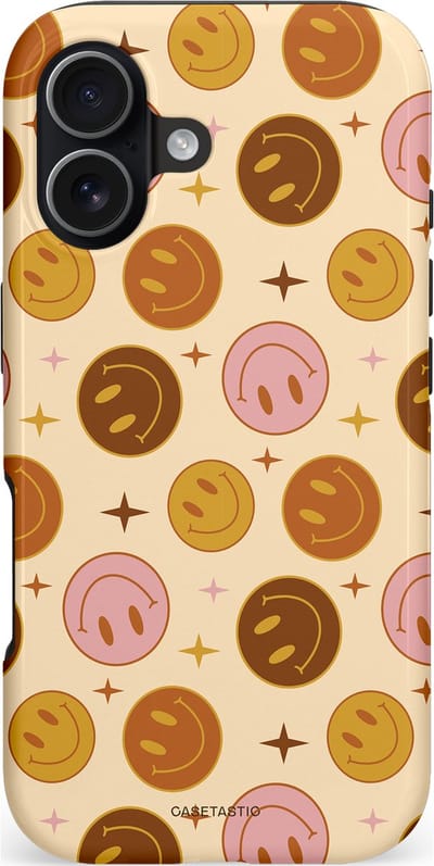 Casetastic hoesje geschikt voor Apple iPhone 17 - MagSafe - Dubbellaagse bescherming - Geluk - Fashion Case - Zand Perzik Goud Lichtroze
