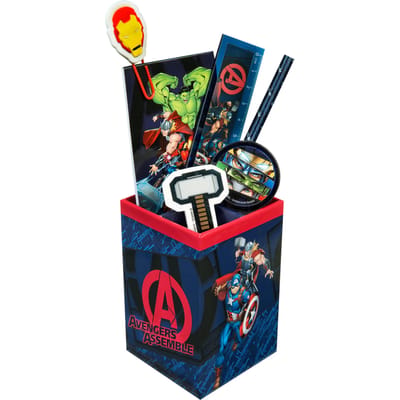 Undercover - Avengers Pennenbak met Inhoud 7-Delig - Kunststof - Multicolor
