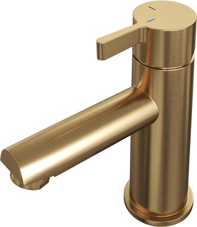 Brauer Gold - Edition Wastafelmengkraan opbouw - laag - model E PVD - geborsteld goud
