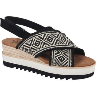 Toms Diana Crossover Sandalen - Dames - Zwart - Maat 39
