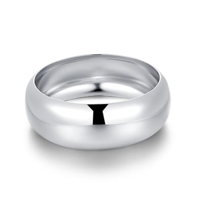 Twice As Nice Armband in edelstaal, gladde band Zilverkleurig 16cm
