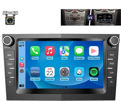 ESSGOO 4 + 64 GB CarPlay voor Opel Astra Corsa Zafira - Draadloos Apple Carplay en Android Auto - Android 14 - Radio met navigatie - 7 inch HD touchscreen - WIFI Bluetooth RDS MP5 - 12LED Achteruitrijcamera