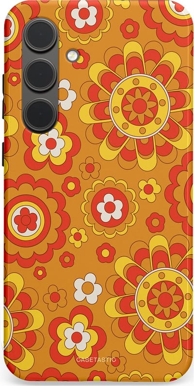 Casetastic Hoesje Geschikt voor Samsung S24 Plus - Stijlvolle Beschermende Duo-layer Case - Retro droom