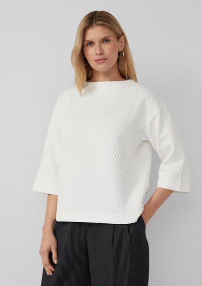 s.Oliver BLACK LABEL - Dames sweater - Maat S - Vrouwen - wit - polyester