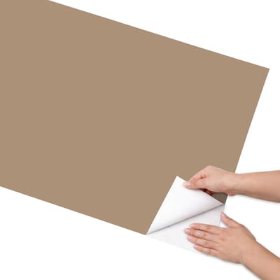 Coloray Meubel Wrap Folie - Bruin Meubelfolie - 65x130 cm - Decoratiefolie Zelfklevend Warm lichtbruin - Meubelfolie Zelfklevend - Minimalist Meubelfolie - Wrapfolie Keuken - Wanddecoratie - Achtergronden en patronen