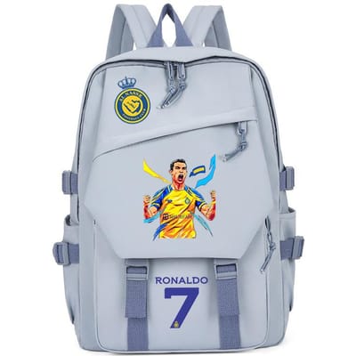 Voetballer C Luo Perifere Print Trend Schooltas Middelbare School Studenten Grote Capaciteit Rugzak met Rugsteun No specifications
