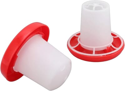 Kuiken Voeder en Waterer - Pluimvee Voerbak - Pluimvee Voeren - Automatisch Sleeve Systeem - 160g/160ml - Wit