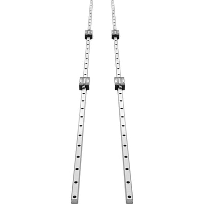 Kit de Guidage Linéaire, HGR20, 2 Pièces 2000 mm (78,74 pouces) Rails de mouvement linéaire et 4 blocs coulissants à roulement, Kit anti-rouille et de haute précision, pour bricolage,