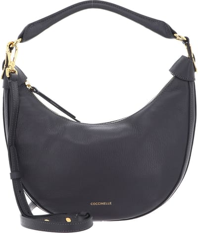 COCCINELLE Leren Schoudertas Sunnie Handbag Grained Leathert Ardesia Grijs