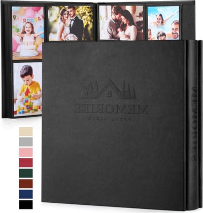 Fotoalbum 10 x 15 cm voor 600 foto's, luxe insteekalbum van kunstleer, perfect voor bruiloften, baby's en familieherinneringen, klassiek en stijlvol herinneringsboek