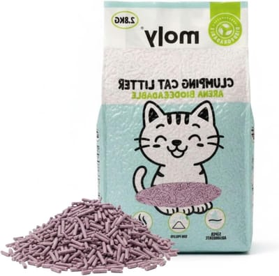 Kattenbakvulling - Milieu zand - Kattenbak Hygiëne - Plantaardig en biologisch afbreekbaar - 2.8 kg - Natuurlijk