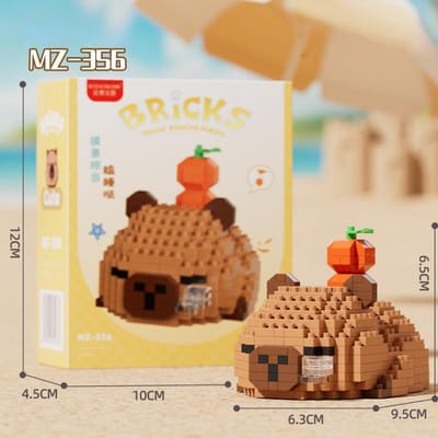 Nouveaux Blocs de Construction Micro-Partes Cochon Capybara Jouets Éducatifs Mignon Anneau de Natation Capybara Axé sur l'Apprentissage Cadeaux Décontractés NO box